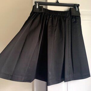 Kate Spade Stretch Black Satin Gathered Skirt - Size 6, New with Tags